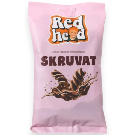 The Texture and Feel of This Swedish Chocolate Snack Redhead Chocolate Corn Twists open with a satisfying crunch as the milk chocolate shell cracks into the airy corn spiral inside. The corn base is light and puffed with a crispy, salty crunch that contrasts perfectly with the sweet chocolate. Each twist delivers a wave of smooth cocoa sweetness followed by a salty, savoury corn note underneath. The chocolate coating is thin and glossy with a rich cocoa depth that melts quickly on the tongue. Meanwhile, the corn spiral stays crispy and adds a toasted, slightly buttery crunch between bites. As a result, the salty corn and sweet chocolate create a moreish contrast that keeps the hand reaching back into the bag. The aroma is roasted cocoa and warm corn rising from each freshly opened bag. These chocolate corn twists blur the line between snack and candy in one addictive bite. The mouthfeel alternates between smooth chocolate melt and crispy corn crunch with every piece. Overall, the salty-sweet balance and airy crunch make this one of the most addictive Swedish snacks in the range. Why This Swedish Chocolate Snack Hits Different These twists come from Redhead, the Swedish snack brand created by popular YouTuber Mauri Hermundsson. Redhead Chocolate Corn Twists combine the crispy corn base of a traditional Swedish chip with a smooth milk chocolate coating. The Swedish name Majsskruvar Choklad translates to chocolate corn screws, which perfectly describes the spiral shape. Because the chocolate and corn are combined in one piece, the salty-sweet hit arrives together rather than in turns. Each bag arrives packed fresh by Kandy Lover and shipped directly from Sweden. As a result, the corn stays crispy and the chocolate stays smooth on arrival. If you enjoy chocolate snacks, try Chocofant Bites for chocolate-coated candy pieces. Furthermore, explore more Swedish treats in our candy collection. Flavour Profile Redhead Chocolate Corn Twists open with smooth, sweet milk chocolate that gives way to salty, crispy corn underneath. The finish is savoury and cocoa-warm with lasting crunch.
