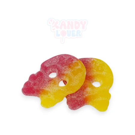 BUBS Lemon Raspberry Skull, sour gummy candy from Kandy Lover.