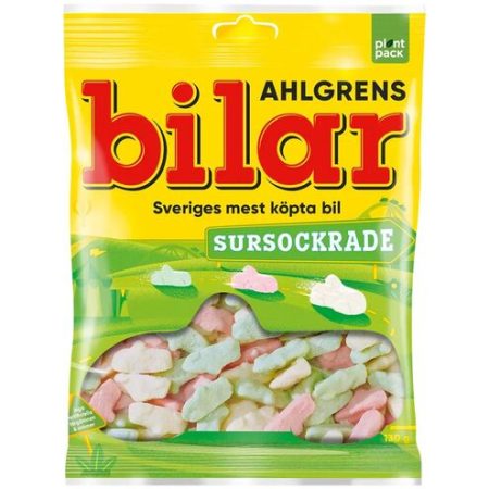 Ahlgrens Bilar Sour and Sugary, Swedish car candy from Kandy Lover.