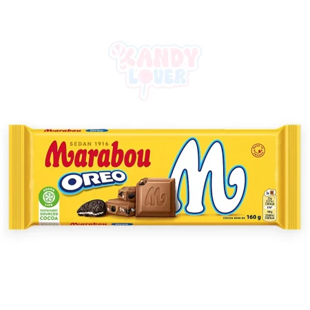 Marabou Oreo, Swedish chocolate bar with Oreo pieces from Kandy Lover.