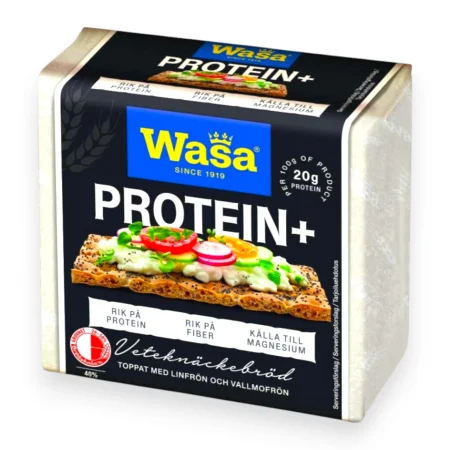 Wasa Crispbread Protein Plus, Swedish high protein knäckebröd from Kandy Lover.